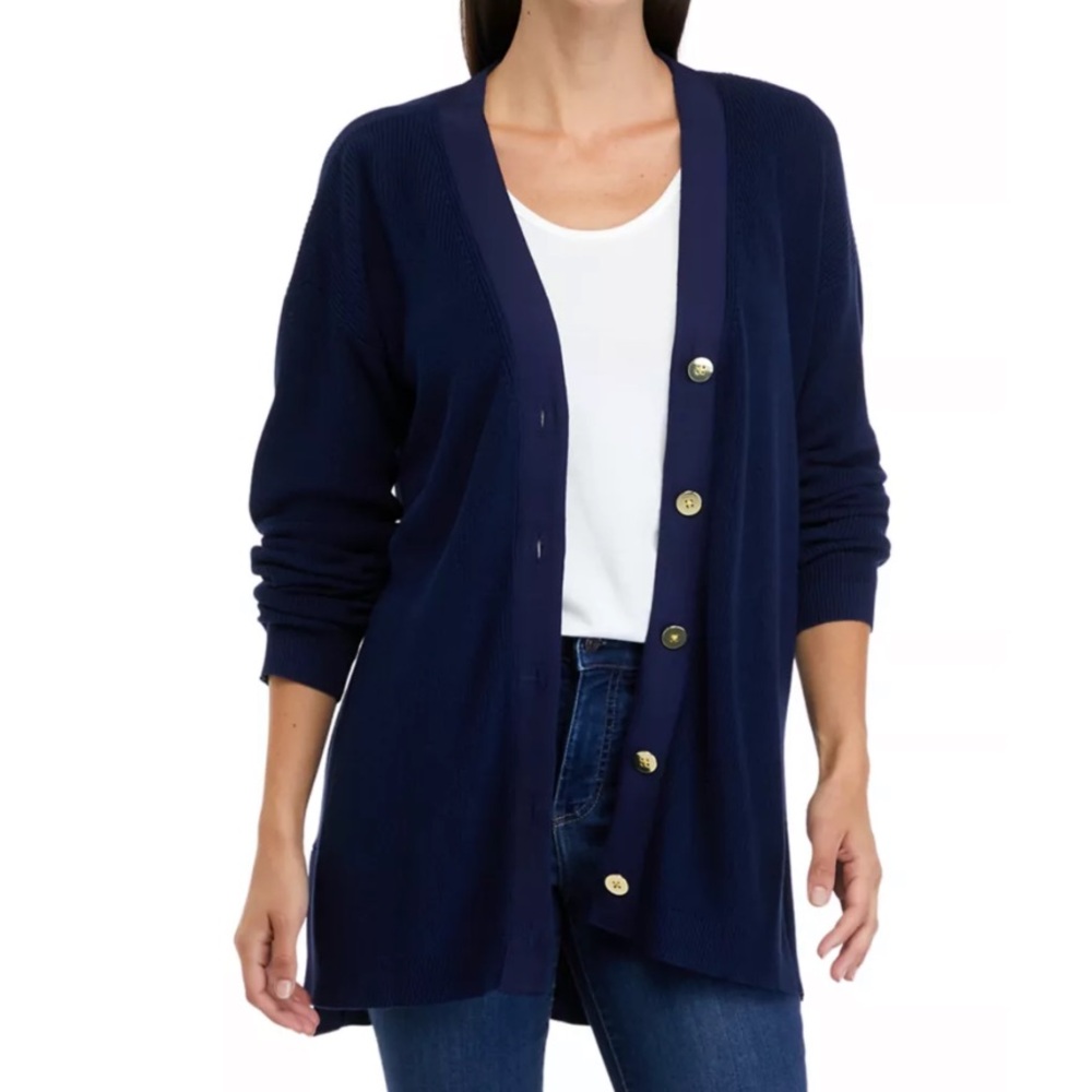 Crown & Ivy Ribbon Band Cardigan in black- worn a few times